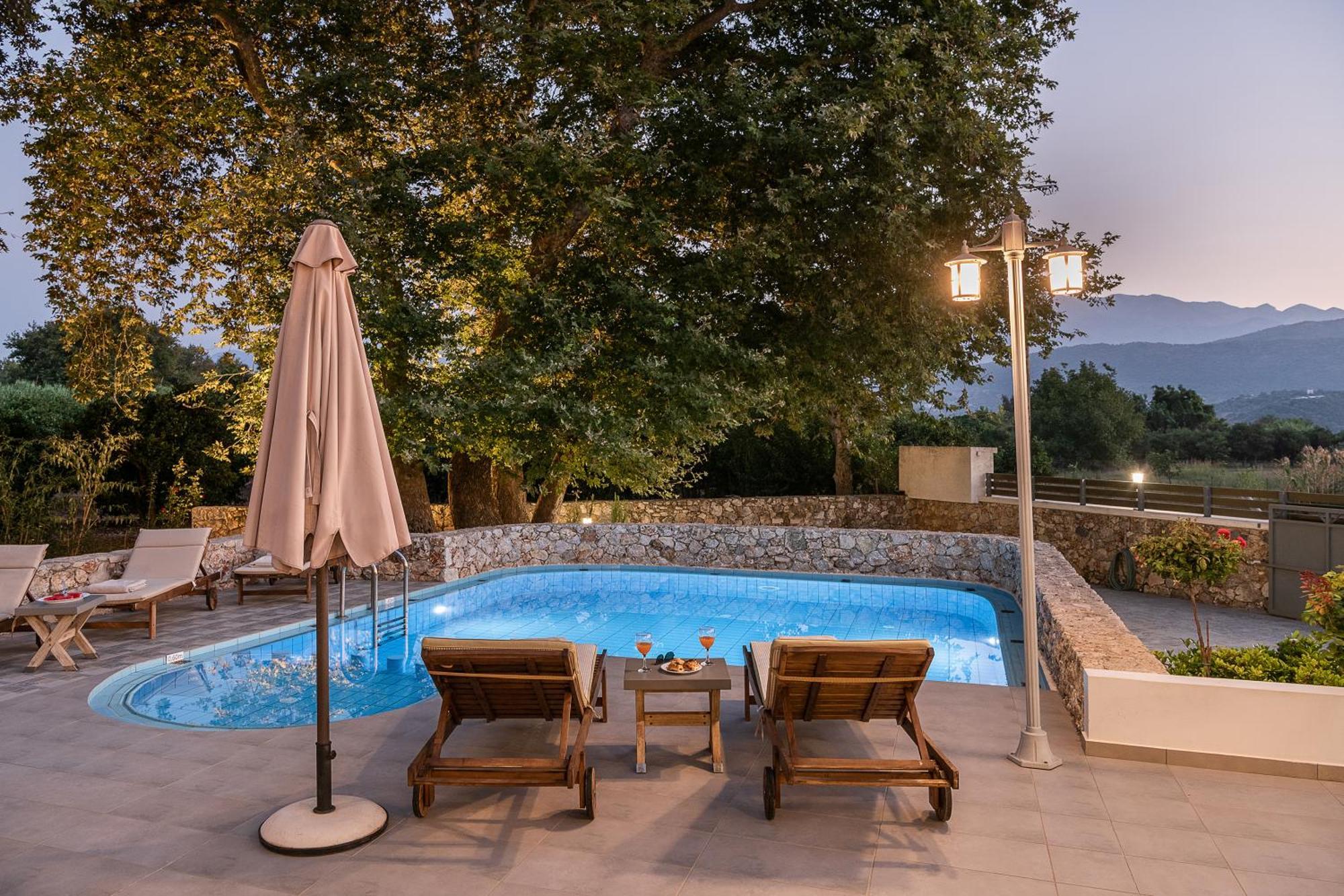 Villa Nature, Heated Pool Kalyves Bagian luar foto