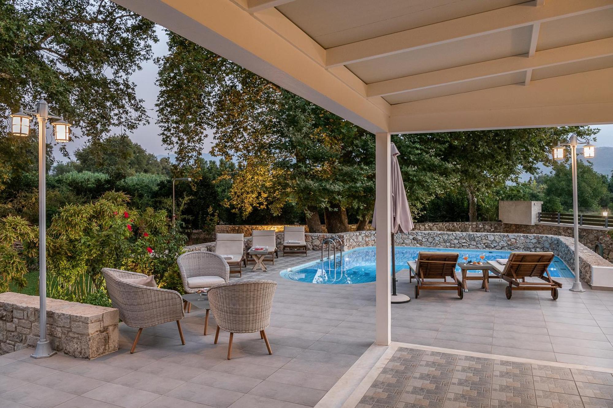 Villa Nature, Heated Pool Kalyves Bagian luar foto