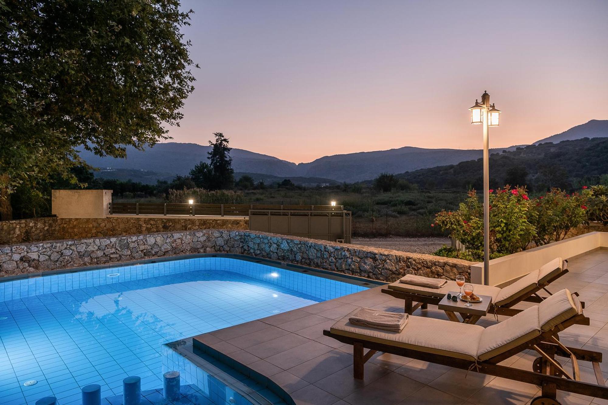 Villa Nature, Heated Pool Kalyves Bagian luar foto